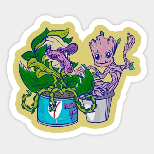 Audrey and Groot Love is Love Sticker